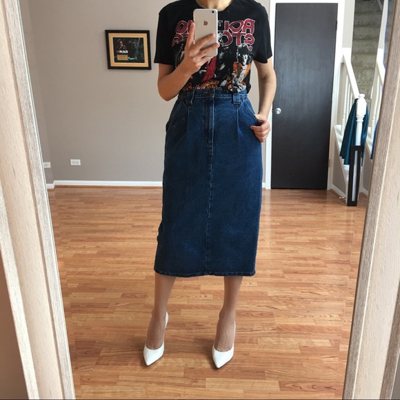 Backroad blues Dresses & Skirts - Vintage backroad blues denim high waist midi skirt
